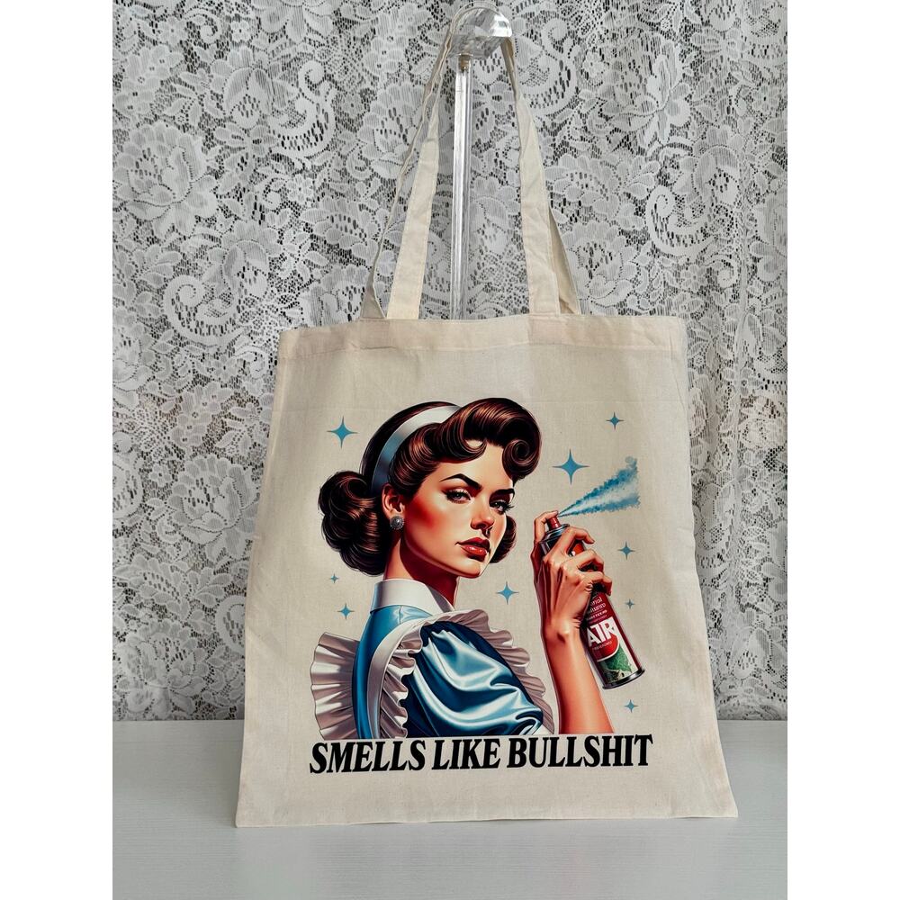Funny Sassy Canvas Tote Bag Pick Your Design Sarcastic Gift